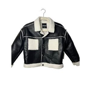 KIDS SHERPA AND FAUX LEATHER RSQ